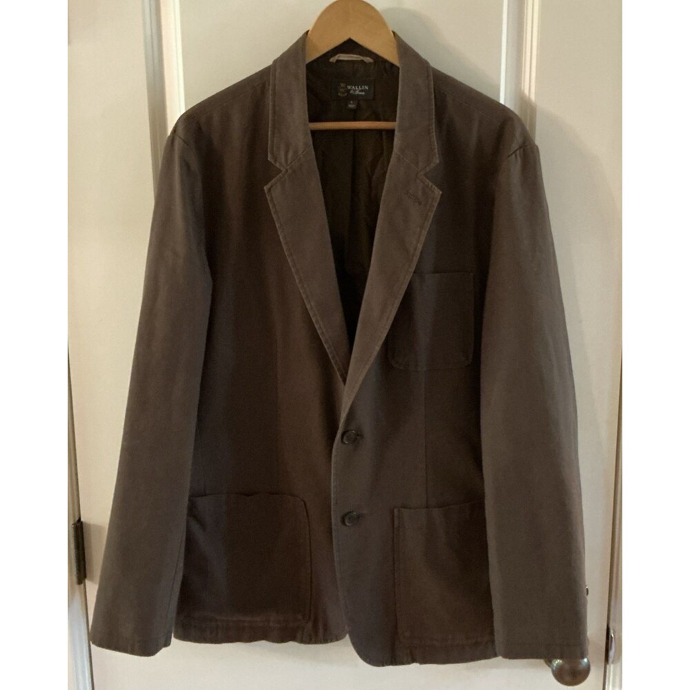 Wallin & Bros‎ Men’s Brown Cotton Twill Blazer Jacket Large Trim Fit